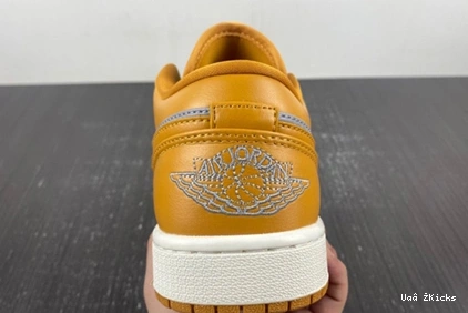 Jordan 90 DC0774- Air EyeCatching 1 Low (Women's) Cement Chutney  9217 Grey 1029